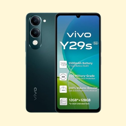 111 Vivo Y29s AI 5G (Jade Green 6+6GB RAM, 128GB) 5500mAh| 50MP Camera | 6.74 HD+ Display| IP64 | Dual Speakers | Online Exclusive Bundle:TWS Earbuds & 24M Warranty - Middle East Version - Image 1