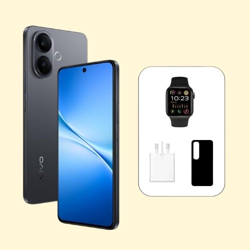 114 vivo V60 Lite 5G (Black 12GB+256GB) 120Hz AMOLED Display |32MP Selfie Camera| 6500mAH Battery |IP65 Smartwatch, 24M Warranty, 455Days Screen Replacement – Middle East Version(Amazon Exclusive) - Image 1