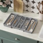 Lifewit Utensil Drawer Organizer, Large Expandable Cutlery Organizer for Kitchen, Adjustable Cutlery Holder for Drawer, Kitchen Drawer Organizer, Plastic, Large, Grey - Image 4
