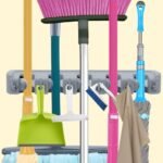 Mop Broom Holder, Garden Tools Wall Mounted Commercial Organizer Saving Space Storage Rack For Kitchen Garden And Garage,Laundry Offices5 Position With 6 Hooks, Black, 2X-L1Mk-Ri58, Lc-Hkholder-02 - Image 2