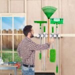 Mop Broom Holder, Garden Tools Wall Mounted Commercial Organizer Saving Space Storage Rack For Kitchen Garden And Garage,Laundry Offices5 Position With 6 Hooks, Black, 2X-L1Mk-Ri58, Lc-Hkholder-02 - Image 4