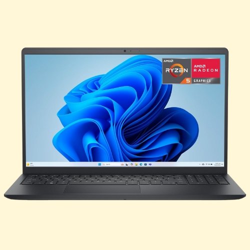 25 Dell 15 Laptop DC15255-15.6-inch FHD 120Hz Display, AMD Ryzen 5-7520U, 8GB LPDDR5 RAM, 512GB SSD, AMD Radeon 610M Graphics, Windows 11 Home, Onsite Service - Carbon Black - Image 1