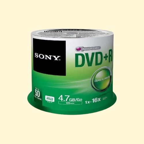 Sony DVD+R 4.7GB/Go 1x-16X Spindle of 50