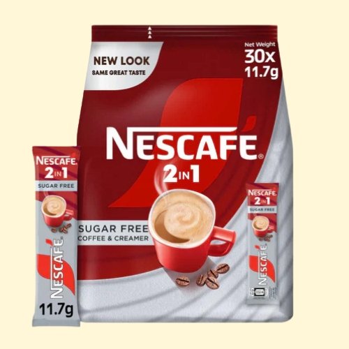 CTC44 Nescafe 2-In-1 Sugar-Free Instant Coffee Mix 11.7g Pack of 30 - Image 1