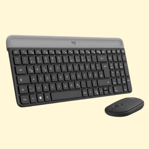 KM100 Logitech MK470 Slim Wireless Keyboard and Mouse Combo - Image 1