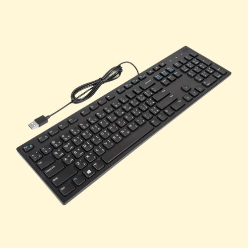 Dell KB216 Multimedia Keyboard Qwerty English-Arabic Black
