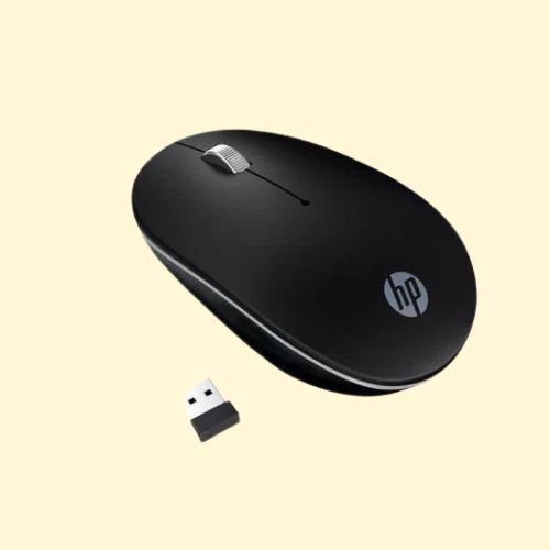 KM47 HP S1500 Wireless Mouse - Black - Image 1