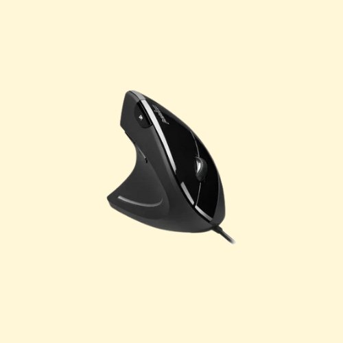 Perixx Perimice-513L Wired Vertical Ergonomic USB Mouse, 6 Buttons e with 2 Level DPI Switch 1000/1600, Left Handed, Black