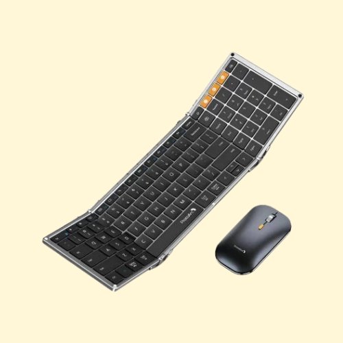 KM68 ProtoArc Foldable Keyboard and Mouse, XKM01 True Full-Size Folding Keyboard, 2.4G+Dual Bluetooth Portable Mouse Keyboard - Image 1