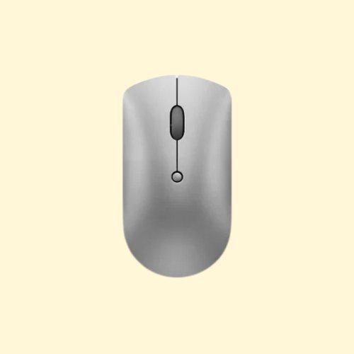 KM72 Lenovo 600 Bluetooth Silent Mouse, Blue Optical Sensor, Adjustable DPI, 4 Button, Gray - Image 1