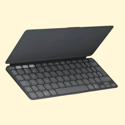 KM92 Logitech Keys-To-Go 2 Portable Bluetooth Keyboard for Tablet With Built-in Cover - Image 1