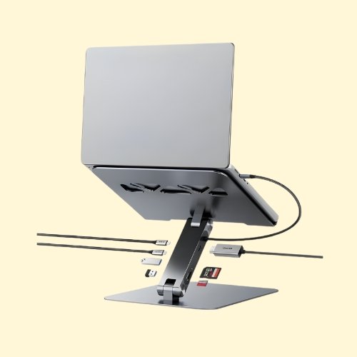LMTR20 BENFEI Laptop Stand with USB C 7in1 Docking Station, HDMI 4K@60Hz, 1*SD 1*Micro SD, 100W Power Delivery, 10Gbps 1*USB C 3.2 and 2*USB A 3.2 - Image 1