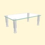 Clear Tempered Glass Computer Monitor Riser with Height Adjustable Multi Media Desktop Stand