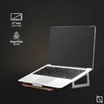Navodesk Wooden Laptop Riser Stand, Ergonomic Desk Accessory - Image 2