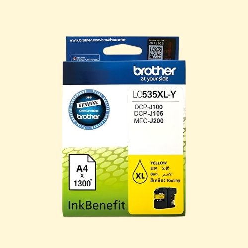 b36 Brother LC535XL Yellow Ink Cartridge (LC535XL-Y) - Image 1