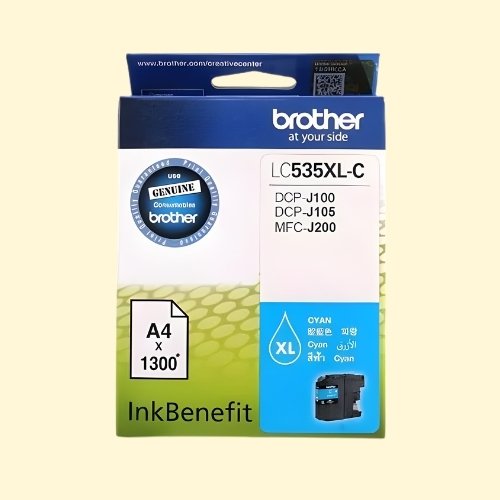 b38 Brother LC535XL Cyan Ink Cartridge (LC535XL-C) - Image 1