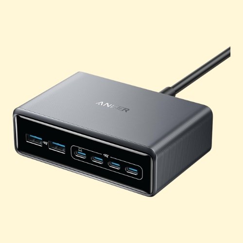 AC204 Anker Prime Charger, 200W 6-Port GaN Charging Station, Fast Charging USB C Charger, Compatible with iPhone 16/16 Pro/15/15 Pro, MacBook Pro/Air, iPad Pro, Dell XPS, Galaxy S23/S22, Note20, and More - Image 1