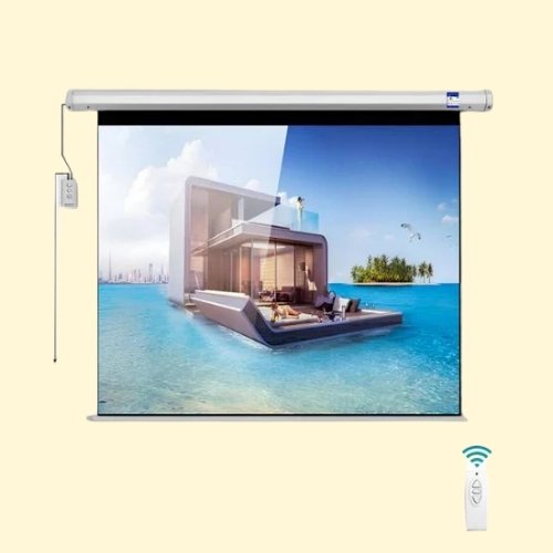 AVP94 CRONY 150 inch 4:3 Projection Screen, Automatic Lifting Remote Control, HD Projection Wall Hanging Screen - Image 1
