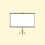 CRONY 72 inch projector screen with stand Portable Foldable Projection Movie Screen Fabric