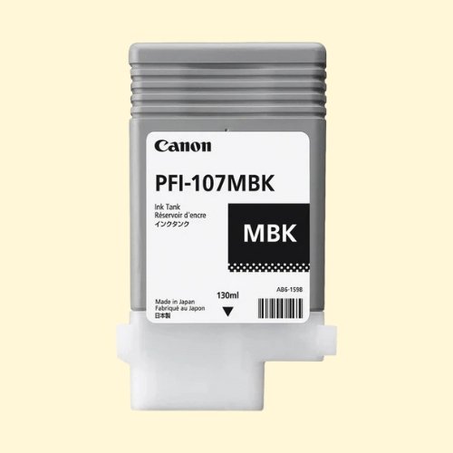 Cti51 Canon PFI-107MBK 130ML Ink Tank, Matte Black - Image 1