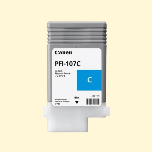 Canon PFI-107C 130ML Ink Tank, Cyan