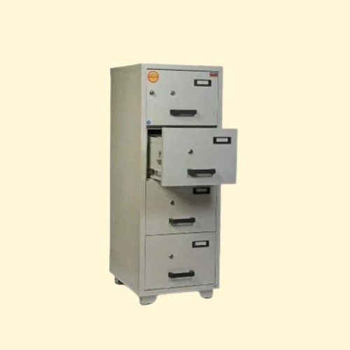 FRC09 Valberg FC 4K-KK Fire Resistant Filing Cabinet, 4 Drawers, 2 Keys Lock - Image 1