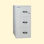 Chubbsafes Fire File Fire Resistant Document Protection Cabinet 31” 3 Drawers with 1 Key Lock