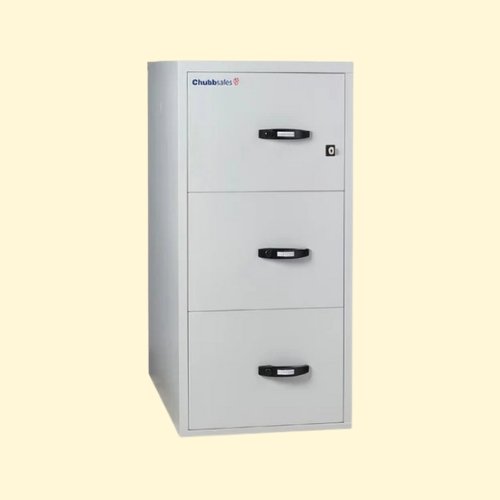 Chubbsafes Fire File Fire Resistant Document Protection Cabinet 31” 3 Drawers with 1 Key Lock