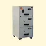 Valberg FC 3E-KK Fire Resistant Filing Cabinet, 3 Drawers, Digital & 3 Key Lock
