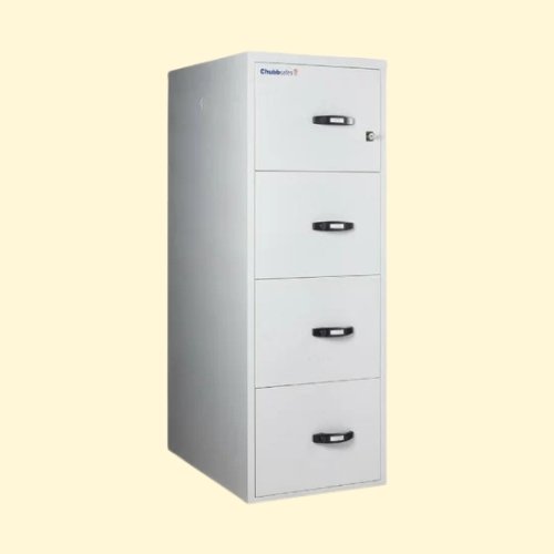 Chubbsafes Fire File Fire Resistant Document Protection Cabinet 31” 4 Drawers with 2 Key Locks