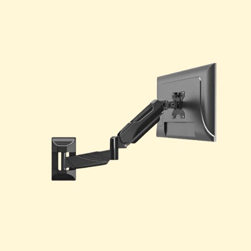 LMTR69 MOUNTUP Monitor Wall Mount for 17-32 Inch Computer Screen, Wall Mounted Arm Support 4.4-17.6lbs Display, Gas Spring Monitor Arm, Black - Image 1