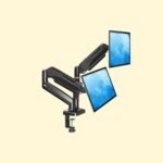 MOUNTUP Dual Monitor Stand for Desk, Adjustable Gas Spring Double Monitor Mount Holds 4.4-17.6 lbs and 13-32 Inch Screens, Monitor Arms for 2 Monitors, VESA 75x75 100x100 with C-clamp & Grommet, Black
