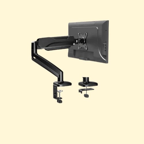 LMTR73 MOUNTUP Single Monitor Desk Mount, Adjustable Gas Spring Monitor Arm Support Max 32 Inch, 4.4-17.6lbs Screen, Computer Monitors Stand Holder, Black - Image 1