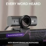Logitech MX Brio Ultra HD 4K Collaboration and Streaming Webcam, 1080p at 60 FPS, Dual Noise Reducing, USB-C - Graphite - Image 2