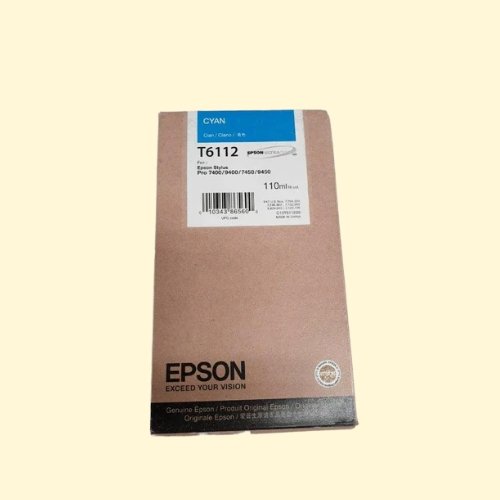 Epson C13T611200 Cyan Ink Cartridge, 110ml