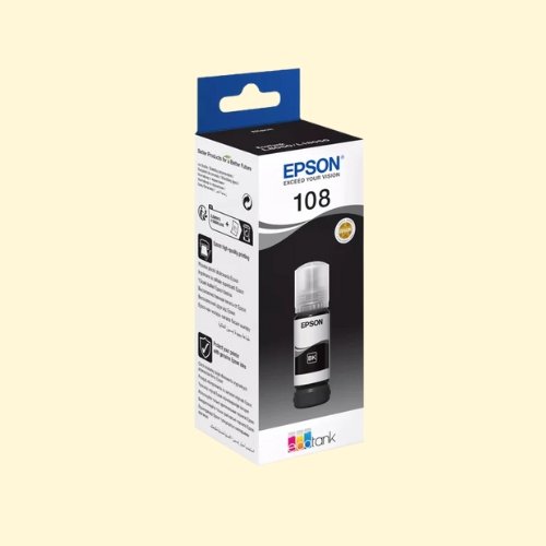 Epson 108 Ecotank Black Ink Bottle 70ml