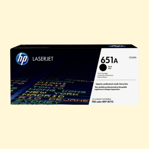 hpti123 HP 651A Black Original LaserJet Toner Cartridge (CE340A) - Image 1