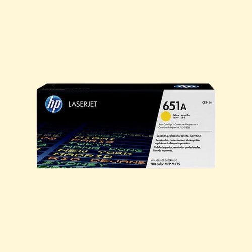 hpti143 HP 651A Yellow Original LaserJet Toner Cartridge (CE342A) - Image 1