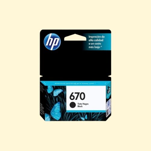 hpti230 HP 670 Black Original Ink Advantage Cartridge (CZ113AL) - Image 1