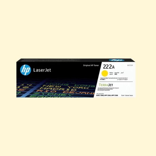 hpti234 HP 222A Yellow Original LaserJet Toner Cartridge (W2222A) - Image 1