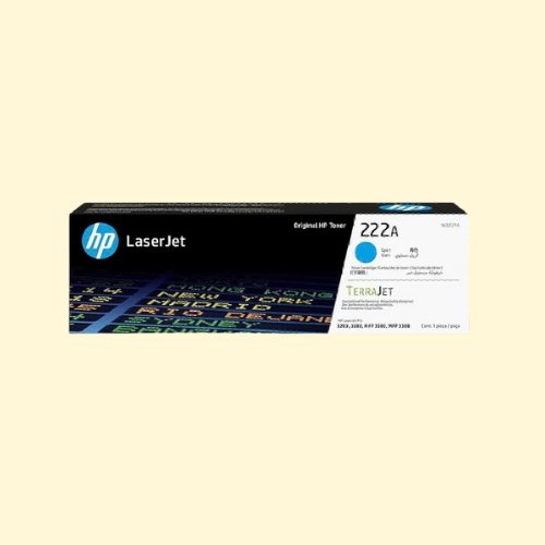 HP 222A Cyan Original LaserJet Toner Cartridge (W2221A)