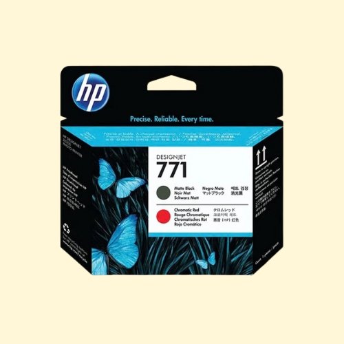 hpti297 HP 771 Matte Black and Chromatic Red Original Printhead Cartridge (CE017A) - Image 1