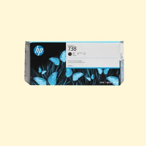 hpti397 HP 738 300ml Black DesignJet Ink Cartridge (498N8A) - Image 1