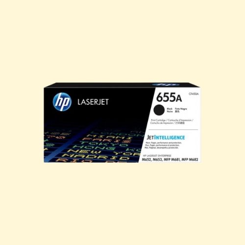 hpti430 HP 655A Black Original LaserJet Toner Cartridge (CF450A) - Image 1