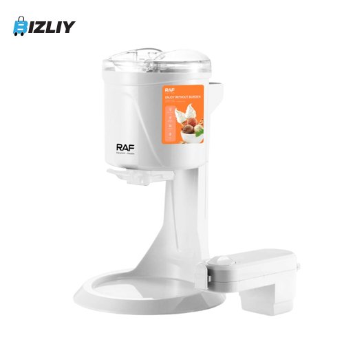 RAF Automatic Electric Ice Cream Maker and Frozen Dessert Machine (1L, White)