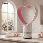 Heart-Shaped Desktop Bladeless Fan with Quiet Airflow