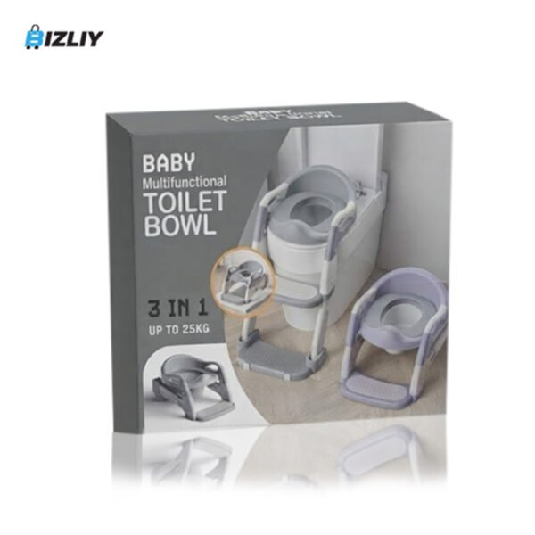 3-in-1 Multifunctional Baby Potty Training Toilet Seat with Step Stool Ladder