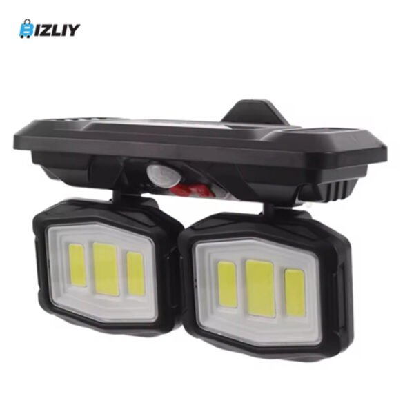 Dual-Head Solar Induction LED Security Light with Motion Sensor