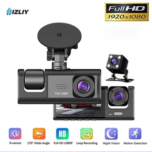 Vehicle Blackbox DVR Dual Lens Full HD Dash Cam